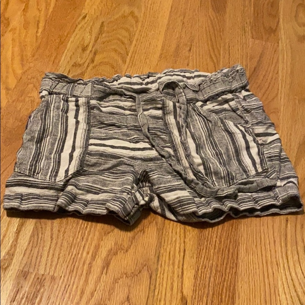 Striped Linen Shorts